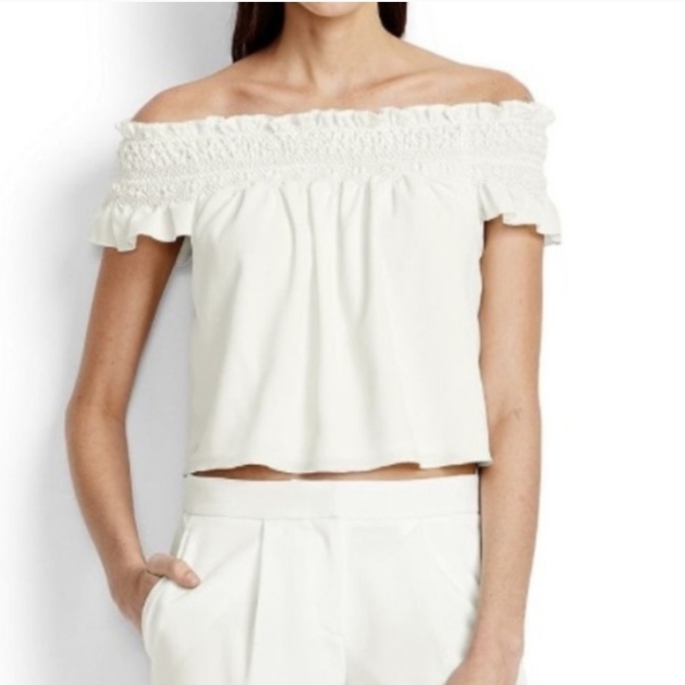 Lands' End Off The Shoulder Ivory Top Size 4/Small